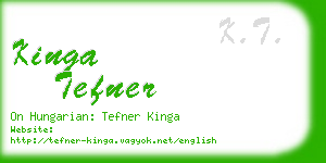 kinga tefner business card